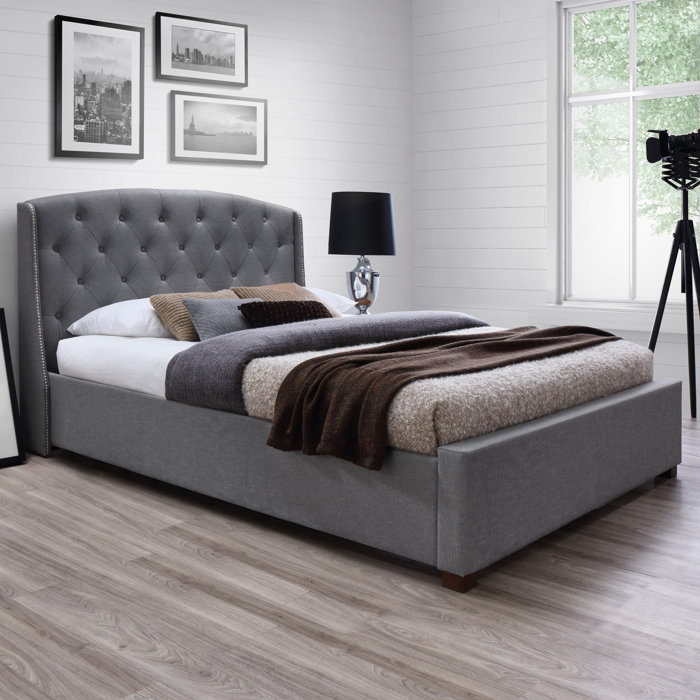 J&M Furniture Upholstered Platform Bed Wayfair